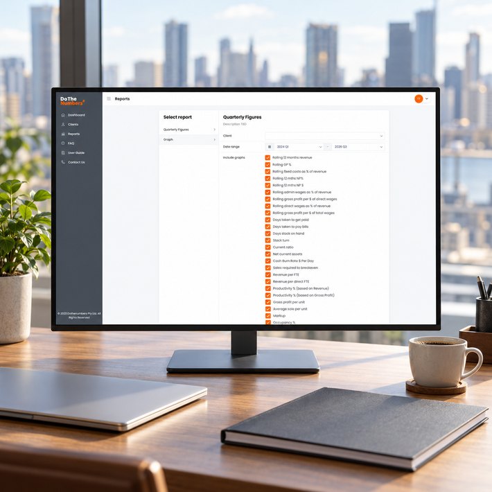Do the Numbers report builder on an adviser's monitor