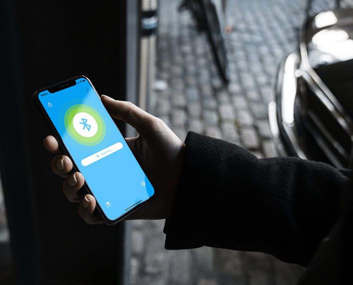 iPark app on an iPhone